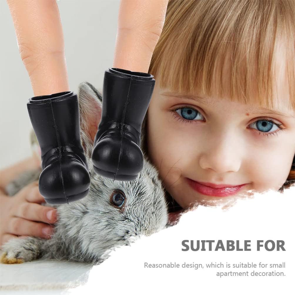 Toddmomy Mini botas de Papá Noel de Navidad, 7 pares de mini zapatos decorativos, botas de tobillo en miniatura, adornos de muñeca de Papá Noel para