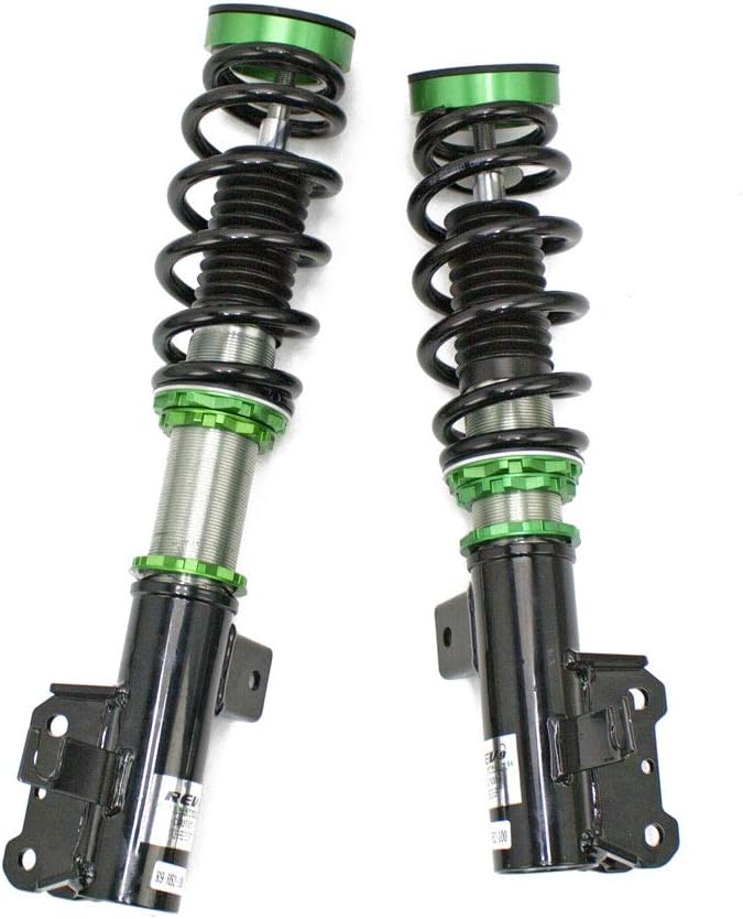 Rev9 R9-HS2-100 Hyper-Street II Kit de bajada de suspensión de coilover, amortiguador monotubo con ajuste de rebote de 32 clics, longitud completa