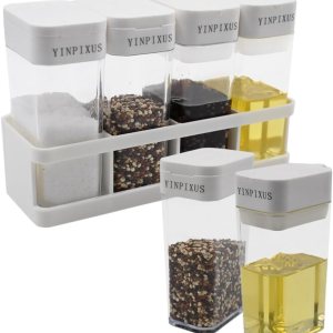 Paquete de 4 mezcladores de especias y dispensador de aceite, coctelero de especias de plástico con tapa, juego de coctelero de especias portátil, Paquete de 4 mezcladores de especias y dispensador de aceite, coctelero de especias de plástico con tapa, juego de coctelero de especias portátil,