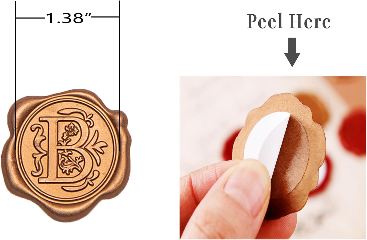 Adhesivos de sellado de cera, autoadhesivos, para sello de cera de letras, invitaciones de boda, decoración de embalaje, ideas de regalo de Navidad