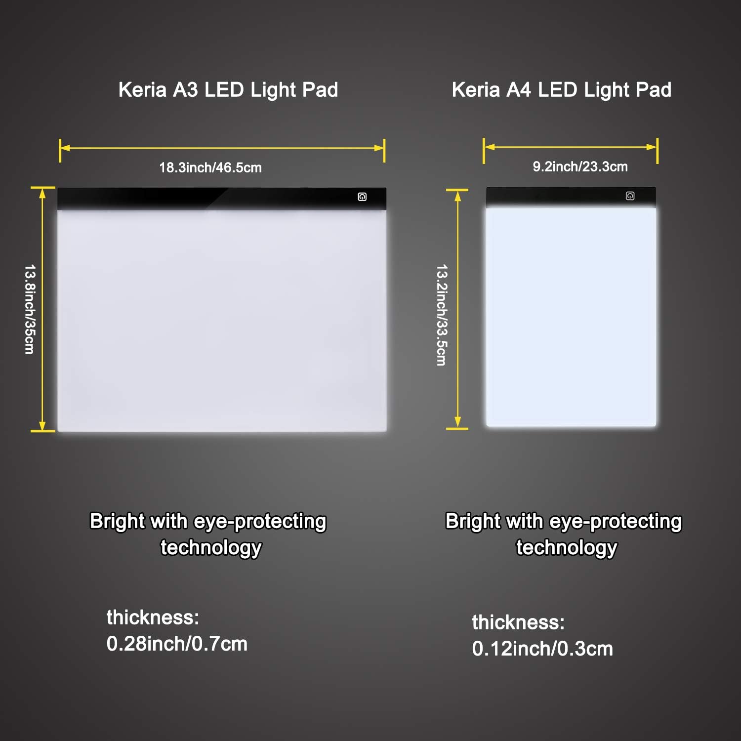 Cuadro de diamante A3 regulable con 3 niveles de brillo LED Tableta de luz brillante Caja de luz aplicable a la pintura de diamante 5D Artcraft Copy