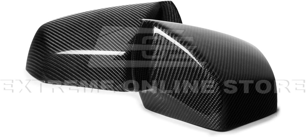 Para modelos Cadillac CTS CTS-V Gen.2 2009-2014  Par de cubiertas de espejo lateral delantero con cinta de fibra de carbono estilo fábrica GM