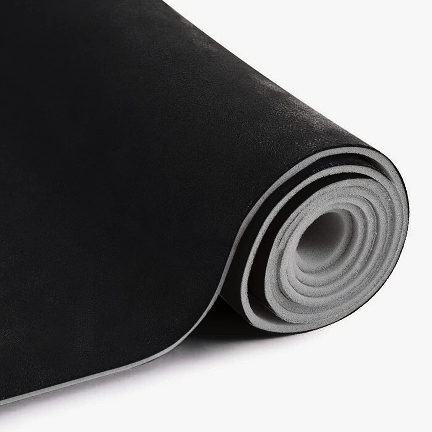 Tela de gamuza negra de 118 pulgadas de largo x 60 pulgadas de ancho con material de respaldo de espuma, tela de microgamuza para automóvilhogar
