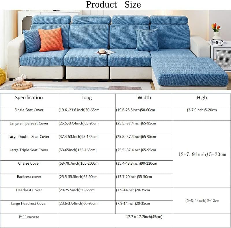 APEXBOUND Fundas mágicas para sofá, funda para sofá chaise lounge, fundas de sofá resistentes en forma de L, protector elástico antideslizante de