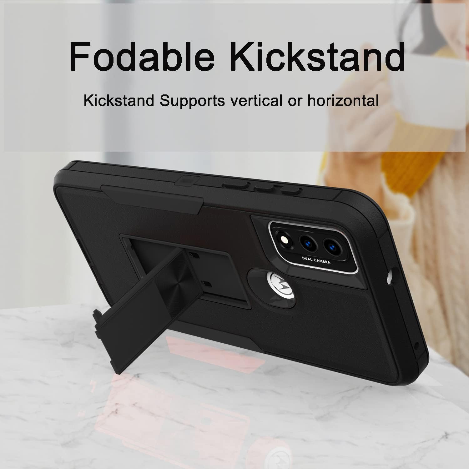 Asuwish Funda de teléfono para Motorola Moto G Power 2022MotoG Play 2023G Pure 2021 con protector de pantalla y soporte, accesorios móviles