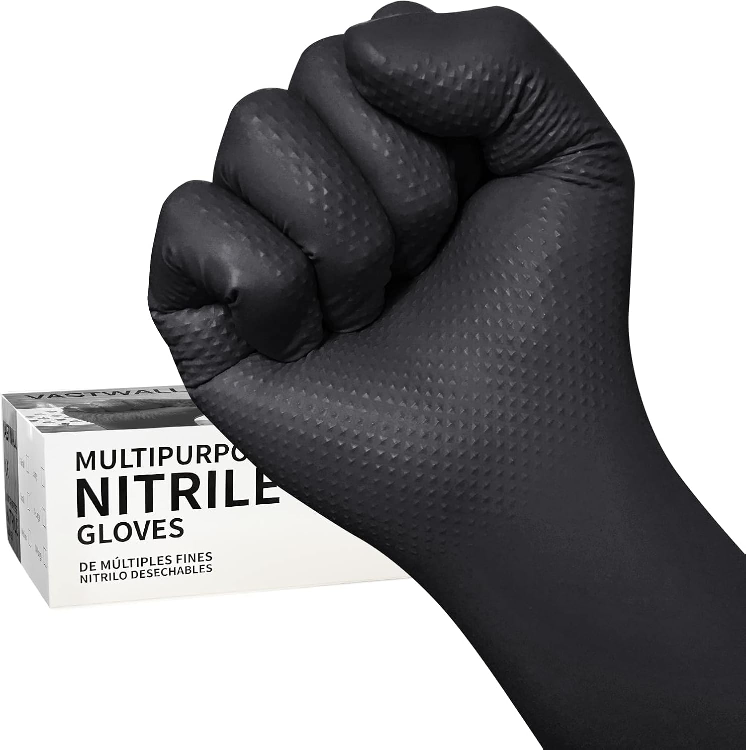 Guantes desechables sin látex, guantes de nitrilo de 8 mil, guantes resistentes utilizados para industrial, seguros para alimentos, guantes de