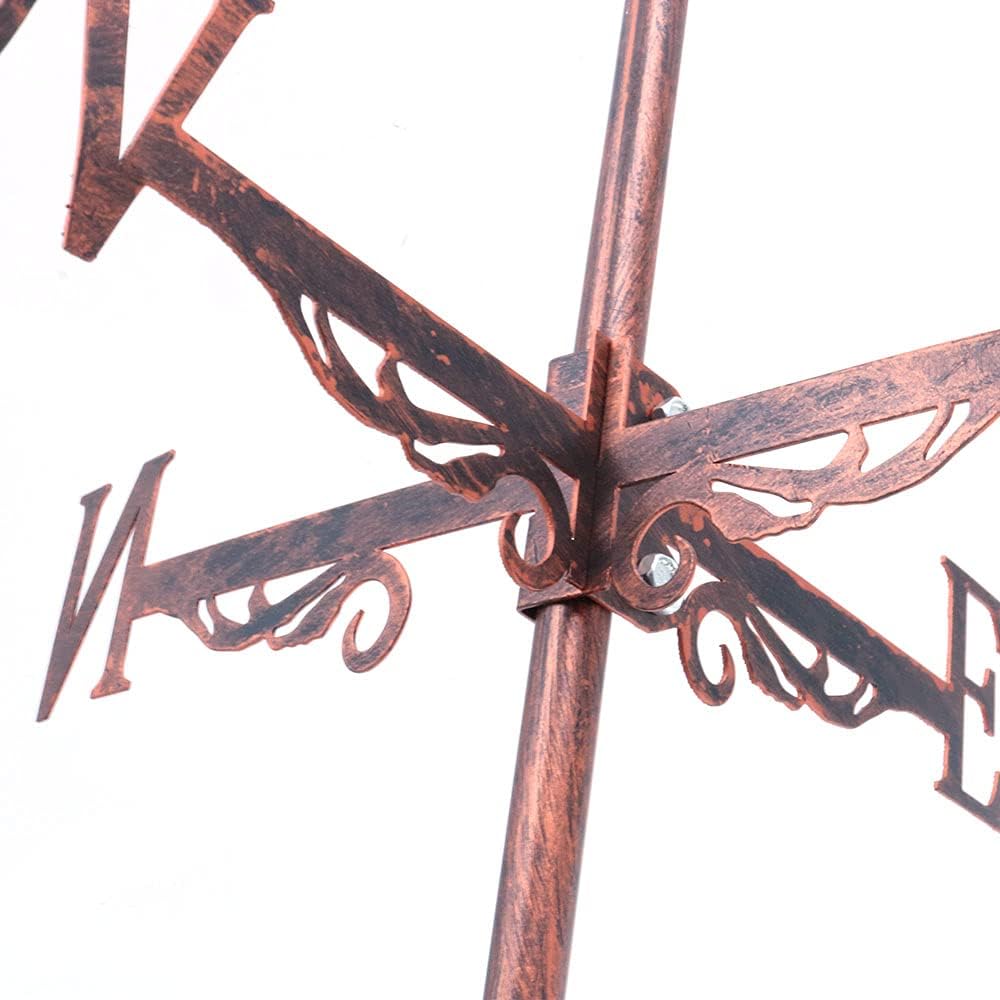 Alnicov Veleta de metal de sirena, indicador de dirección de la paleta de tiempo vintage para decoración de techo de jardín al aire libre, veleta