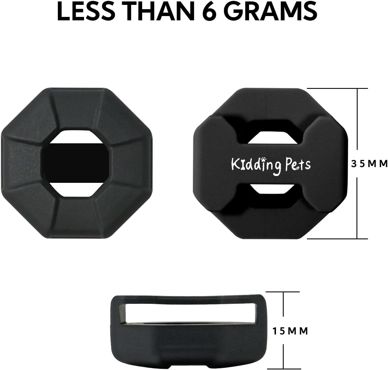 Kidding Pets Airtag – Soporte para collar de perro, paquete de 2 fundas de silicona para Airtag, ligeras y duraderas, protectoras para perros y gatos