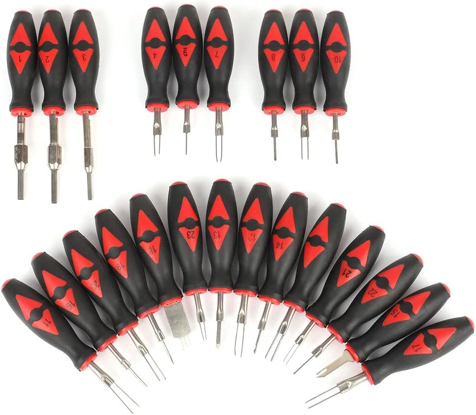SCITOO Kit de herramientas de extracción de conector eléctrico de liberación de terminales universales de 23 PCS