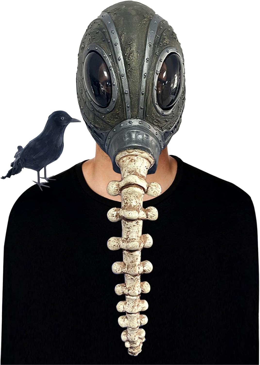 Máscara de hombre de arena de Halloween con cuervo, casco de Morpheus del rey de los sueños, máscara steampunk para mascarada, fiesta de Halloween,