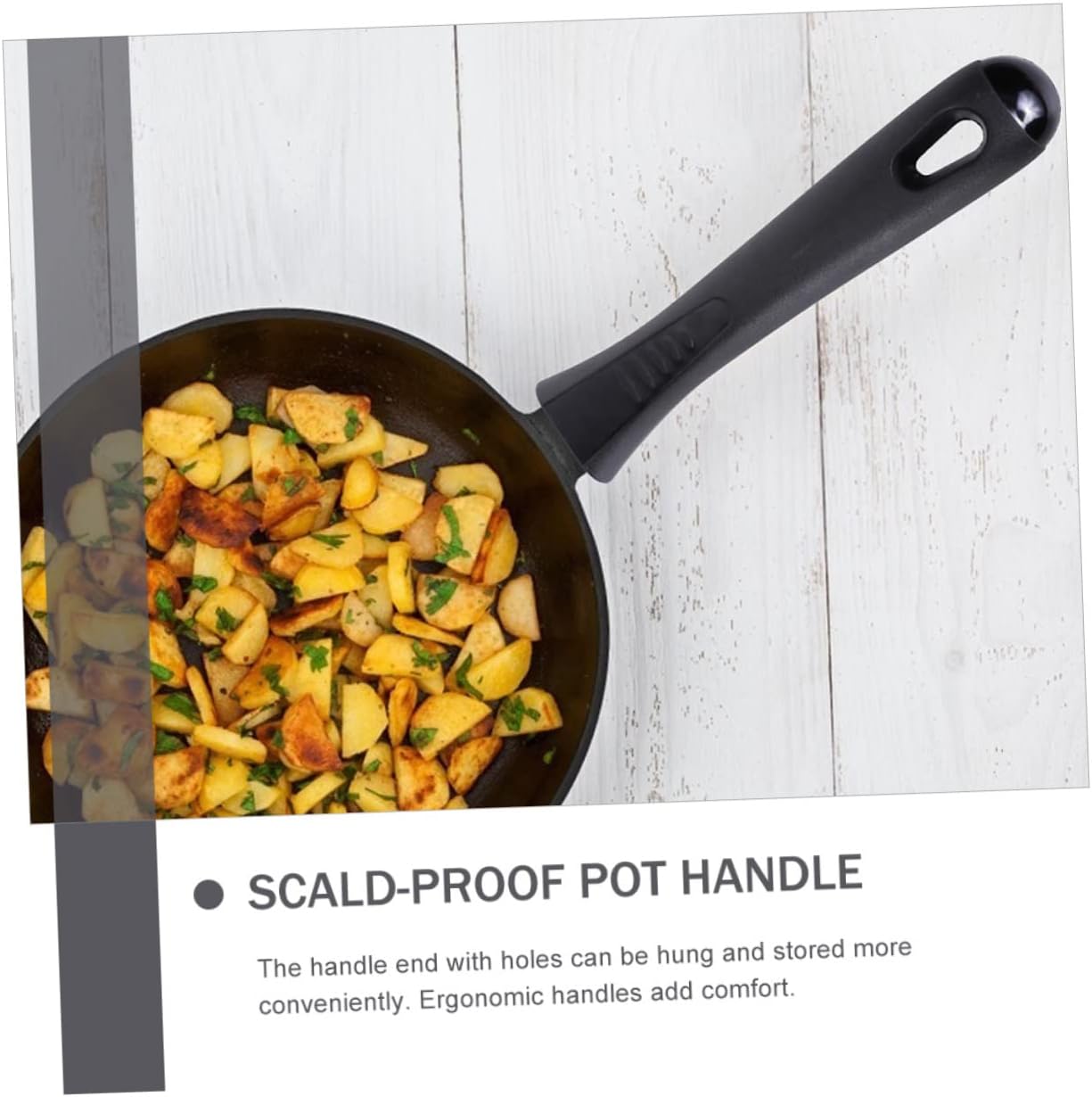 FUNOMOCYA Cacerolas de repuesto con mango de cacerola con asas extraíbles, sartén de campamento, mango universal, mango de olla resistente, tapa de