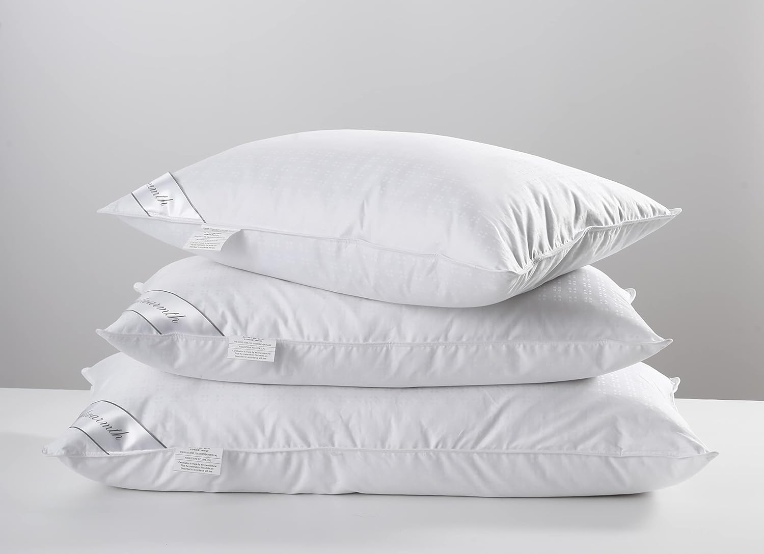 Juego de 2 almohadas de plumón de ganso natural y plumas, juego de 2 almohadas suaves 100% algodón suave, tamaño Queen de 20 x 30 pulgadas