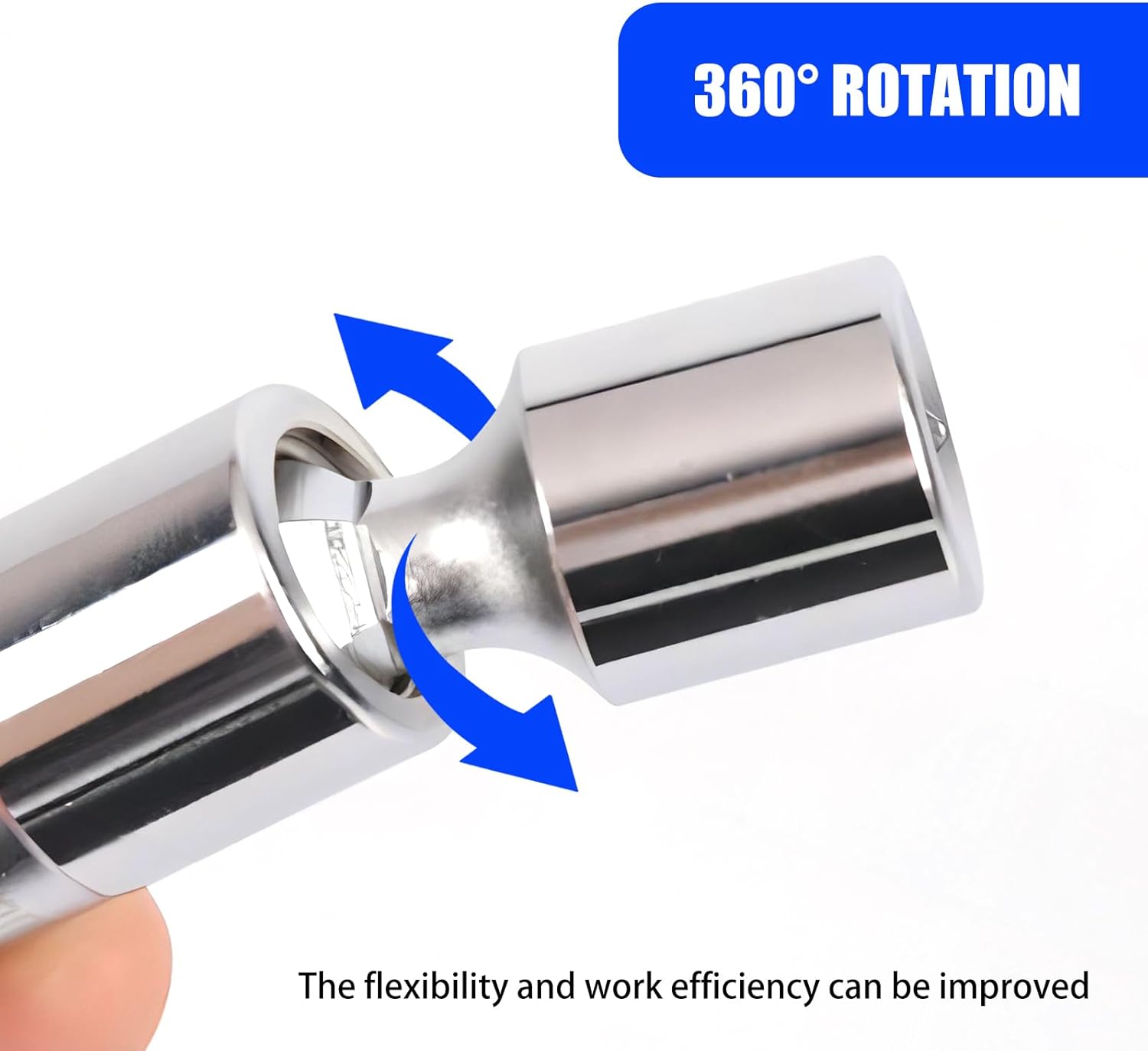1 llave ultrafina de 0.63 pulgadas para bujías de automóvil, llave de 0.63 pulgadas, herramienta de desmontaje de bujías de 12 puntos, junta