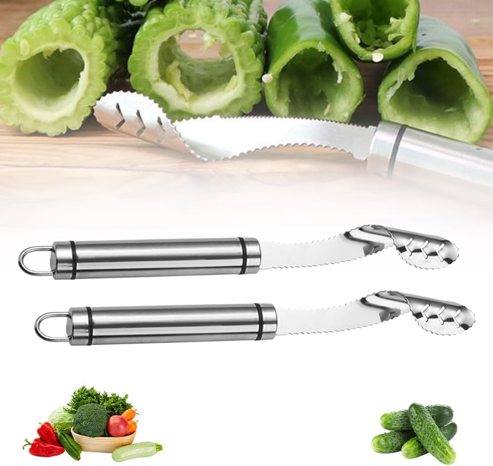 Removedor de semillas de pimienta, herramienta descorazonadora de jalapeño, herramienta para quitar semillas de pimienta, descorazonador de verduras