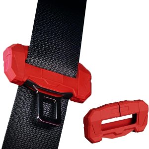 GODTERA Funda universal para clips para cinturón de seguridad de automóvil, protector de hebilla de cinturón de seguridad para automóvil, protector GODTERA Funda universal para clips para cinturón de seguridad de automóvil, protector de hebilla de cinturón de seguridad para automóvil, protector