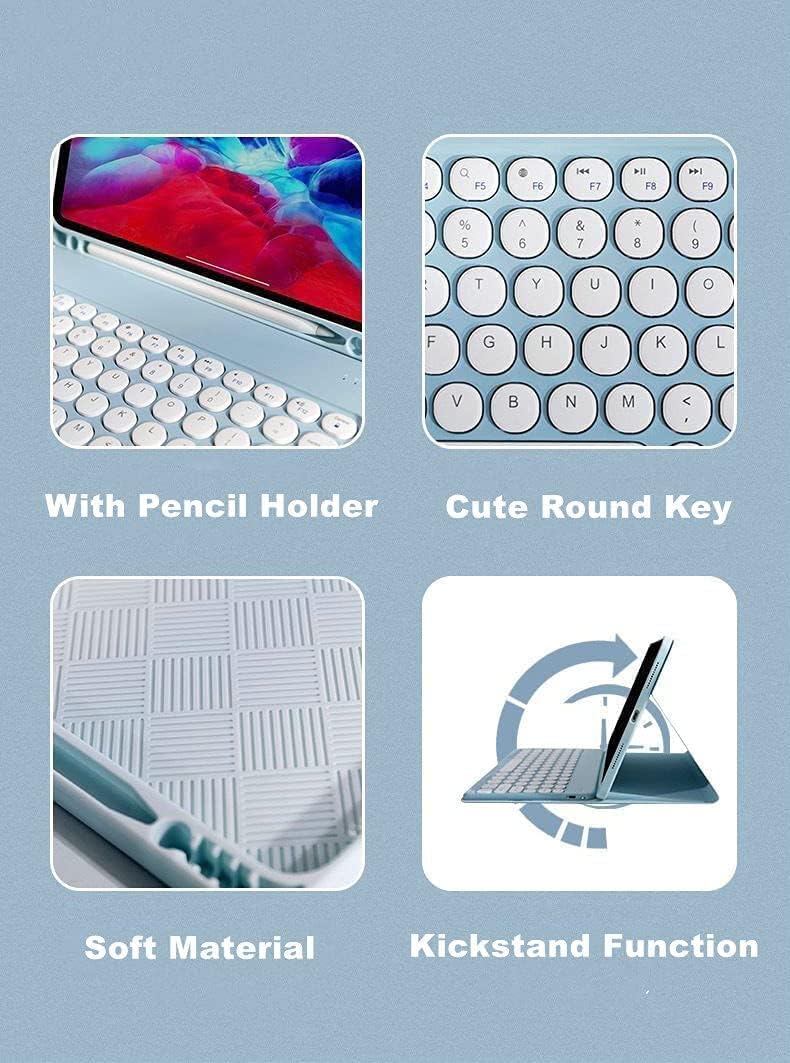 AnMengXinLing Funda de teclado para Galaxy Tab S9 Plus 12.4 pulgadas modelo 2023 (SM-X810X816BX818U), funda con combinación de teclado y mouse,