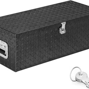 TUFFIOM Caja de herramientas de aluminio para camión de 30 pulgadas, caja de herramientas de almacenamiento con llave y 2 llaves, rectangular, color TUFFIOM Caja de herramientas de aluminio para camión de 30 pulgadas, caja de herramientas de almacenamiento con llave y 2 llaves, rectangular, color