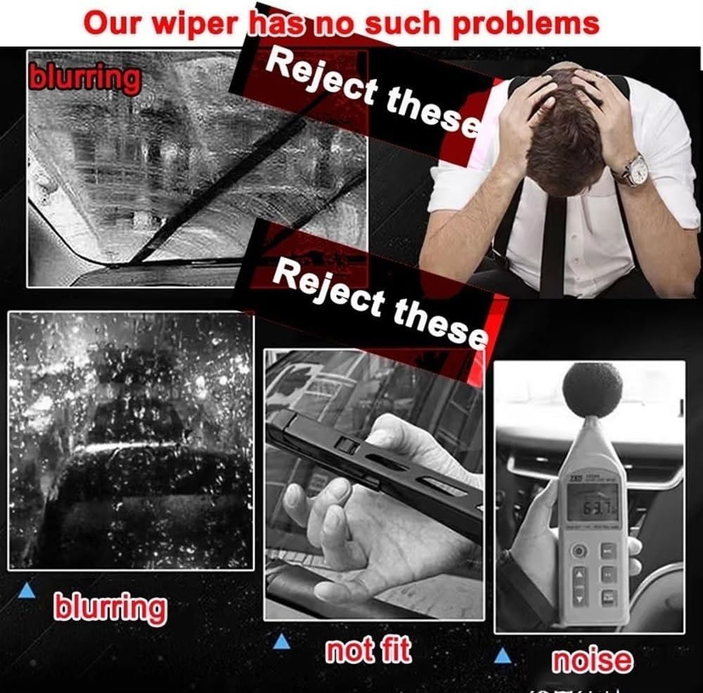 Wiper Front Wiper Blades Set Compatible with Audi A6 C7 2012-2017 Windshield Windscreen Clean Window Car Rain Brushes 26″+21″