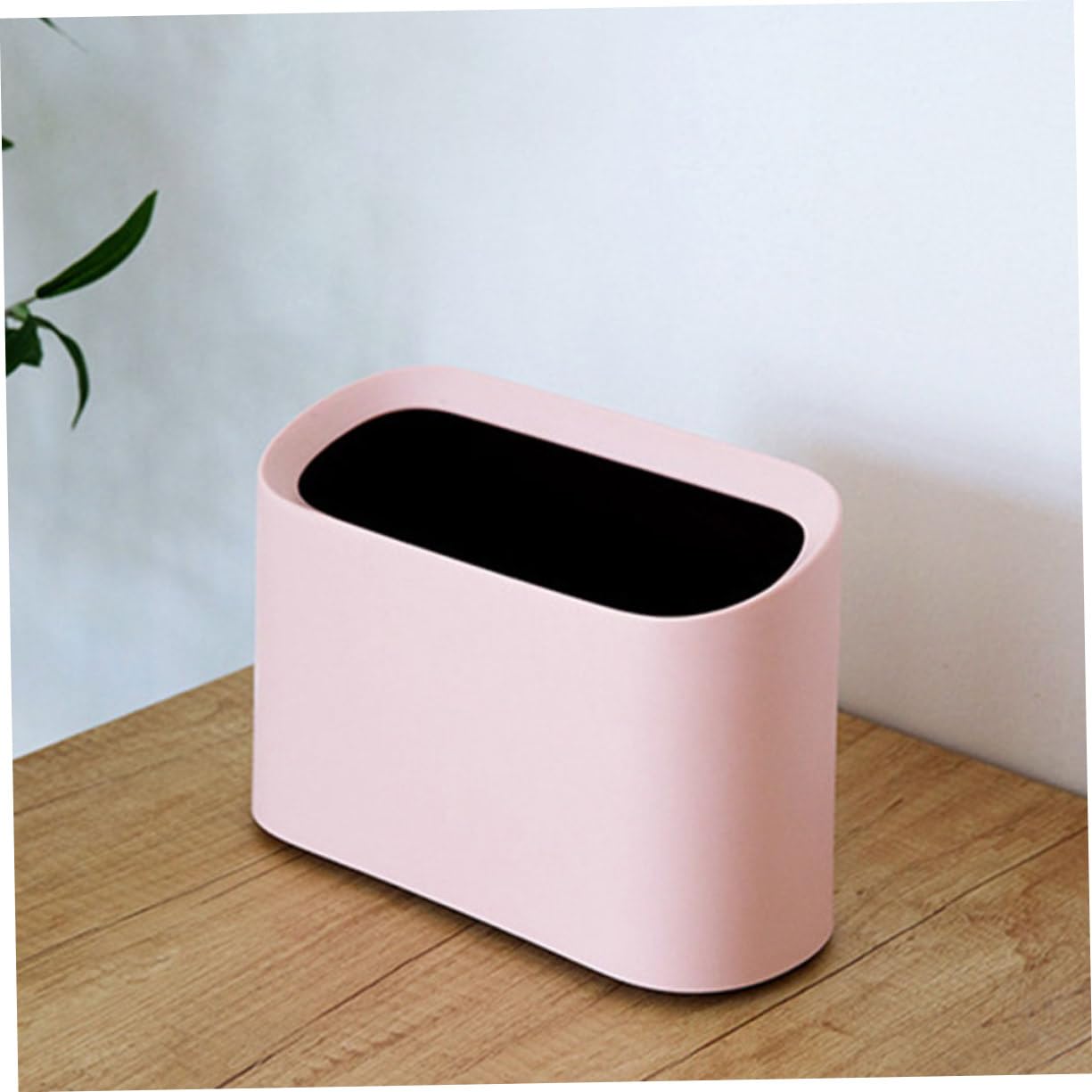 Zerodeko Papelera de escritorio de 2 piezas, papelera de reciclaje, papelera rosa, mini contenedor de basura para cocina, escritorio, mini bote de
