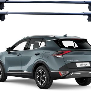 ROKIOTOEX Coyote – Barras transversales para Kia Sportage Hybrid EV 2023-2024, rieles laterales empotrados PHEV, barras transversales con cerradura ROKIOTOEX Coyote – Barras transversales para Kia Sportage Hybrid EV 2023-2024, rieles laterales empotrados PHEV, barras transversales con cerradura