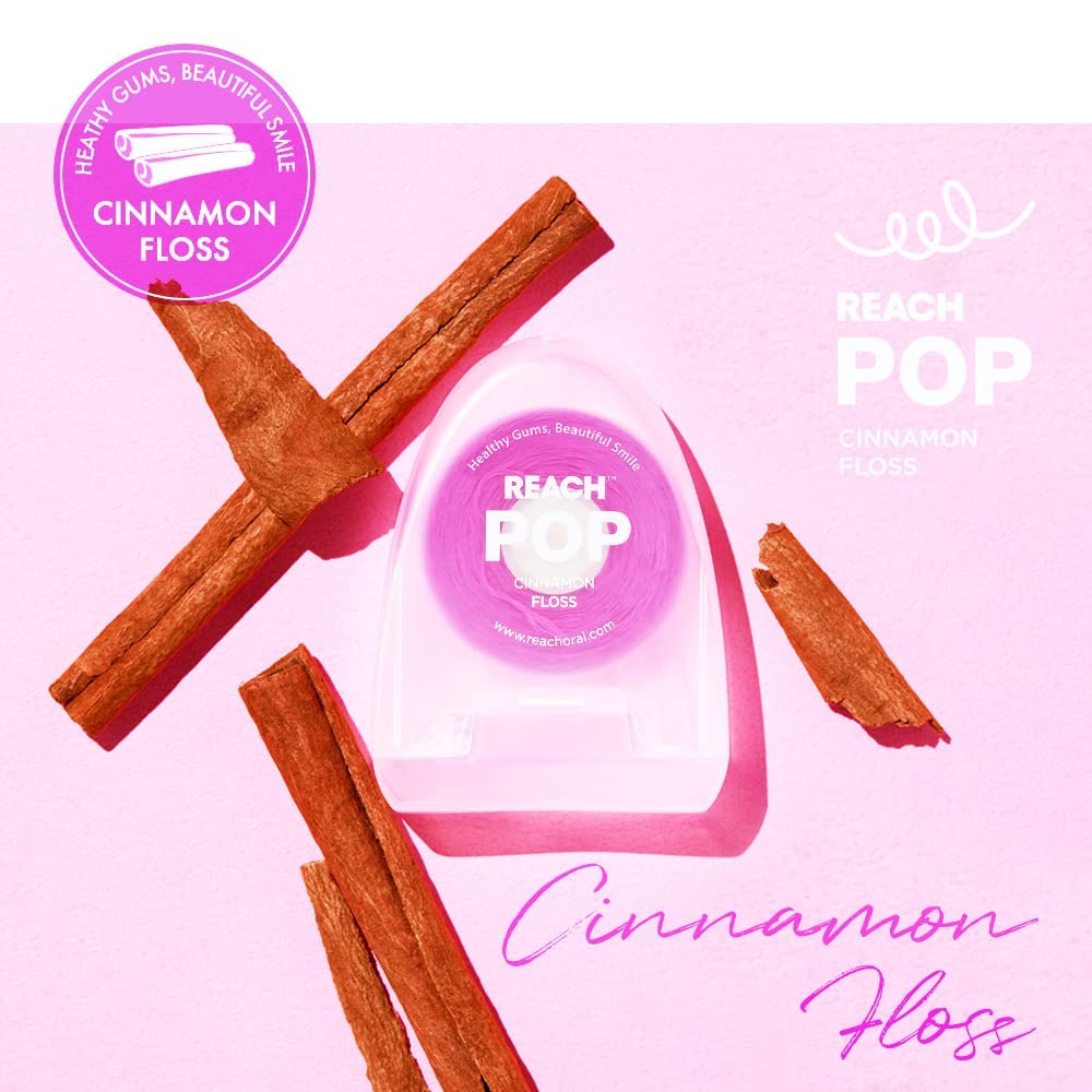 REACH Hilo dental POP  Cera vegana y sin PFAS, duradero y resistente a las trituraciones, se desliza suavemente y fácilmente  Eliminación efectiva