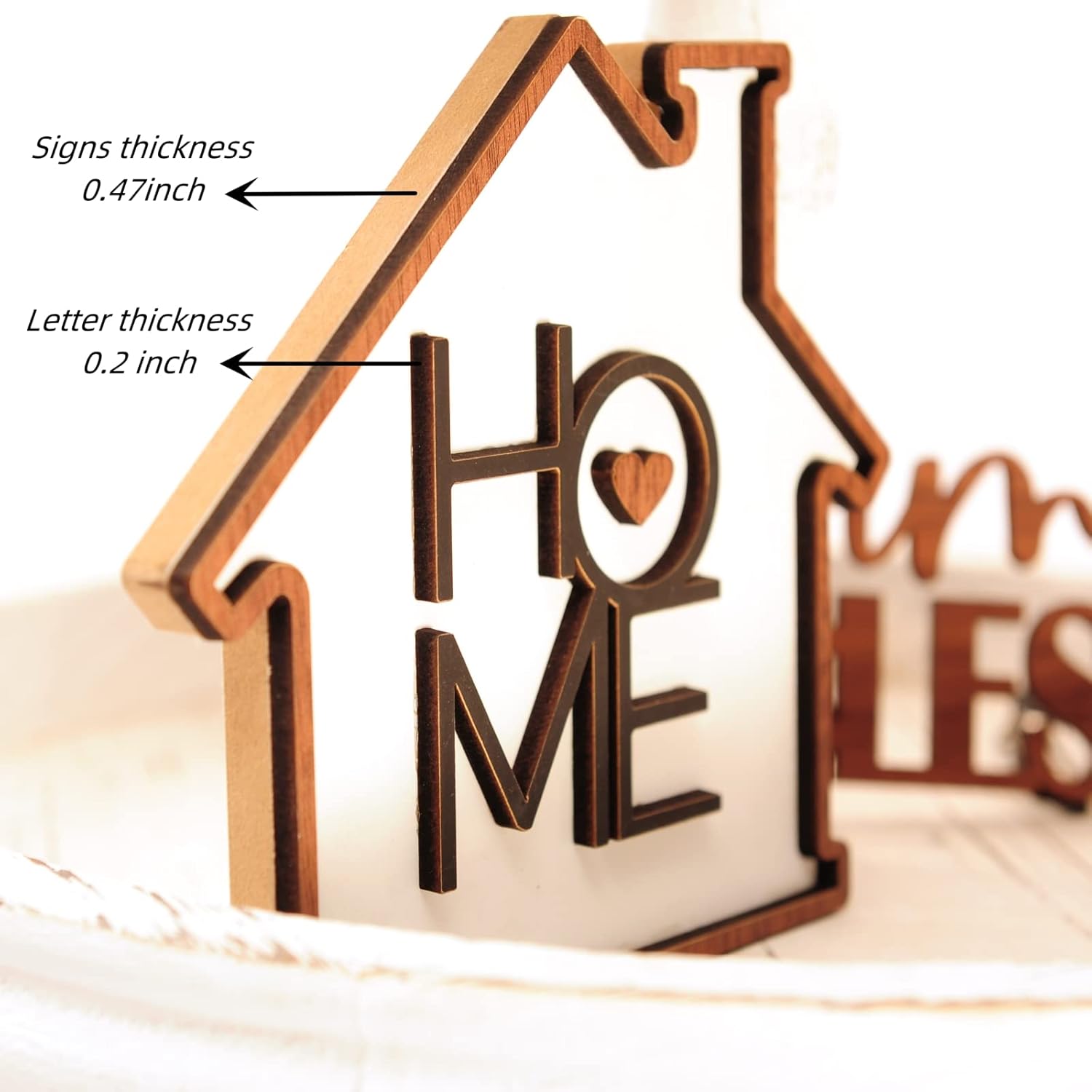 8 Pieces Farmhouse Tiered Tray Decor Set – Wooden Rustic Home Tier Tray Decorative Item for Sweet Home & Kitchen Table Party Decor