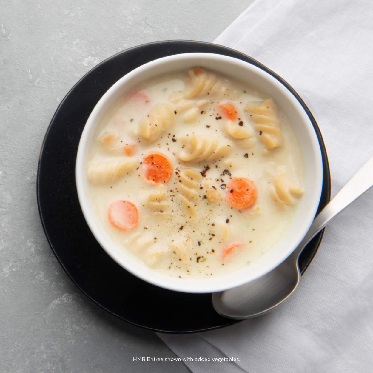 HMR Mezcla cremosa de sopa de pollo  Almuerzo o cena instantánea para apoyar el control de peso  Fácil de preparar  0.55 onzas de proteína