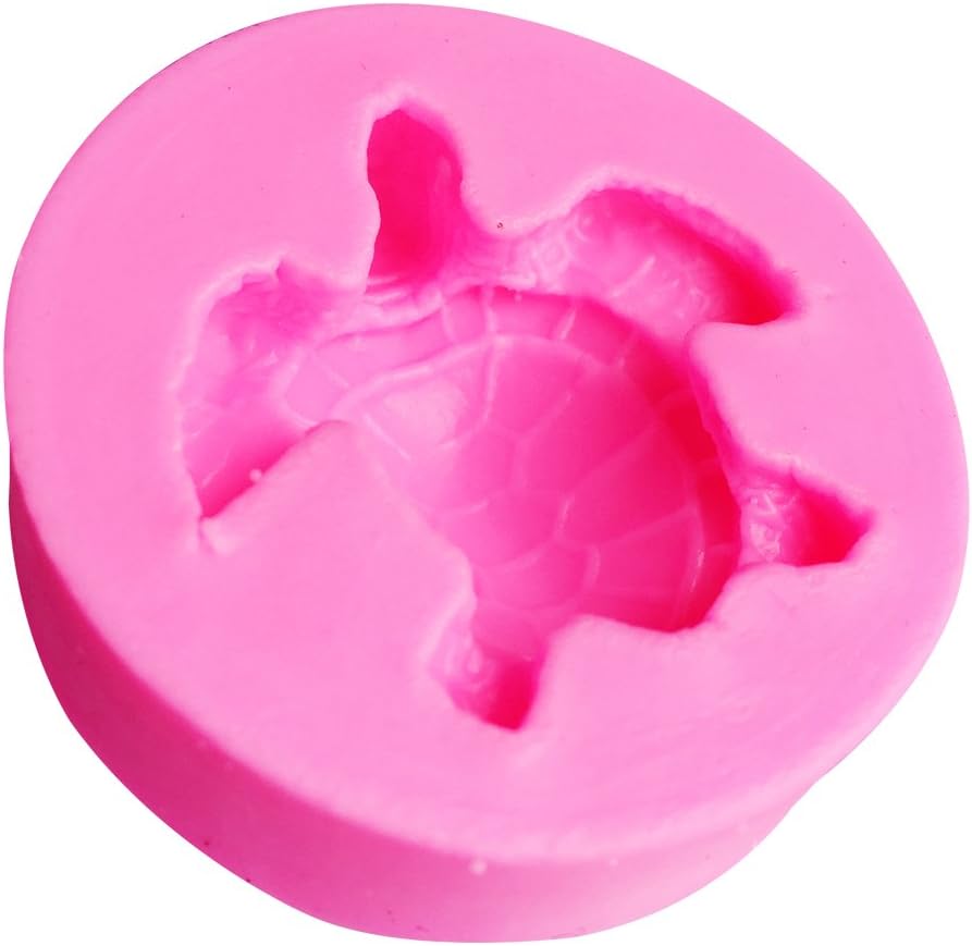 4 moldes de silicona 3D de tortuga marina para bricolaje cubitos de hielo hechos a mano para budín de helado, pudín de magdalena, decoración de