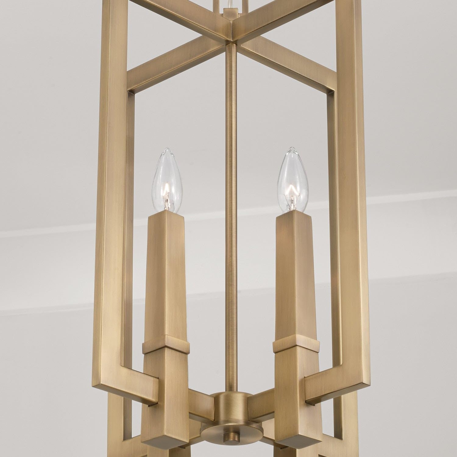 Capital Lighting 549641AD Blake – Lámpara industrial moderna con velas escultóricas para vestíbulo, 4 luces, 240 vatios en total, 22 pulgadas de