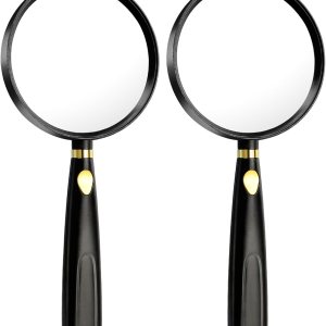 Lupa 2PCS Lupa de lectura de mano 3.543 in 5X Lupa Lupa portátil Lupa para lectura reparación observación Lupa 2PCS Lupa de lectura de mano 3.543 in 5X Lupa Lupa portátil Lupa para lectura reparación observación