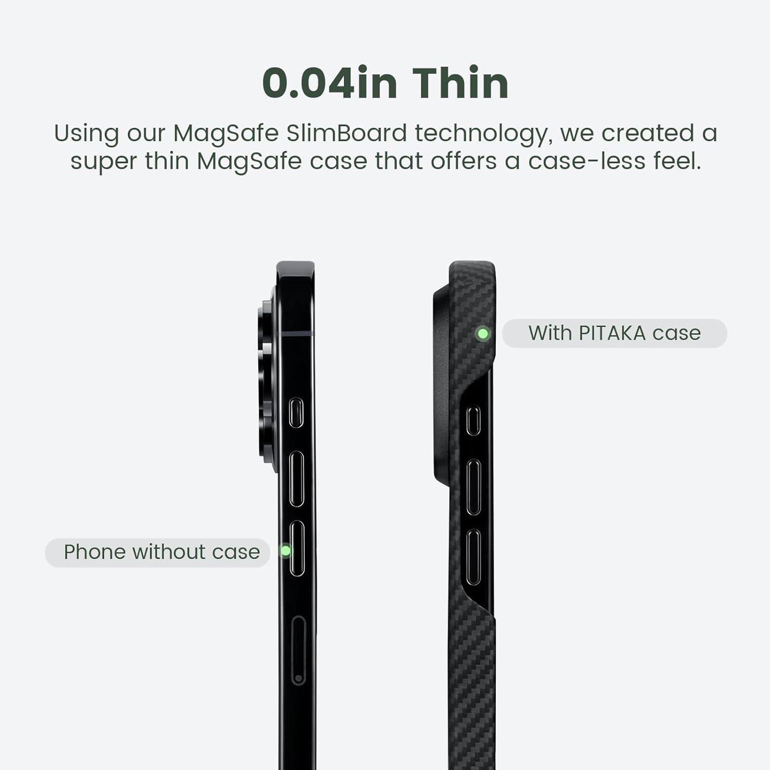 pitaka Funda para iPhone 15 Pro compatible con MagSafe, funda delgada y ligera para iPhone 15 Pro de 6.1 pulgadas con una sensación táctil sin