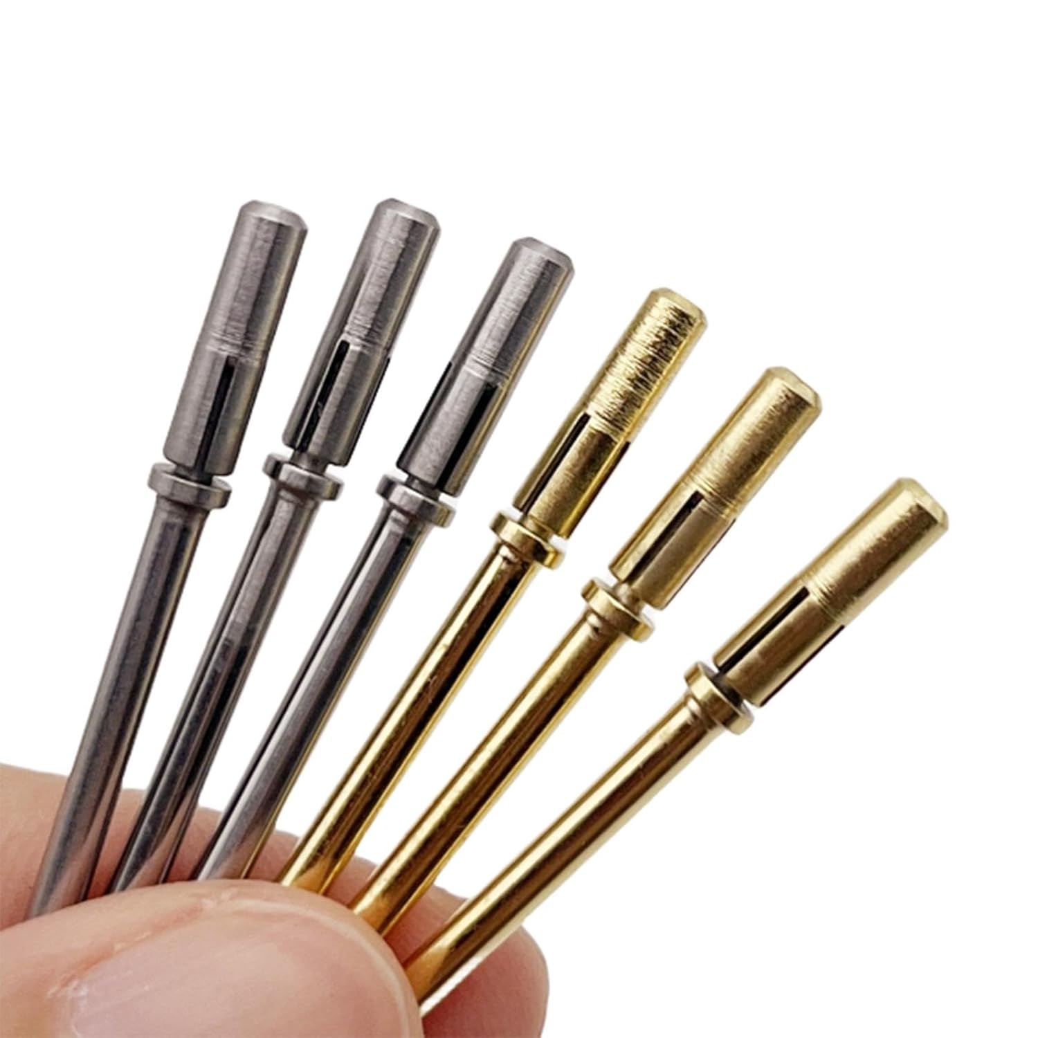 Generic Mandril de bandas de lijado de uñas de 0.122 in, mandril de taladro de uñaseje de banda de lijado para lijadoras de uñas, dorado