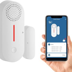 Sensor de alarma WiFi para ventana de puerta con aplicación de 2.4 GHz (con brazo de temporizador y desactivaciónretardo de tiempo) sonido Sensor de alarma WiFi para ventana de puerta con aplicación de 2.4 GHz (con brazo de temporizador y desactivaciónretardo de tiempo) sonido