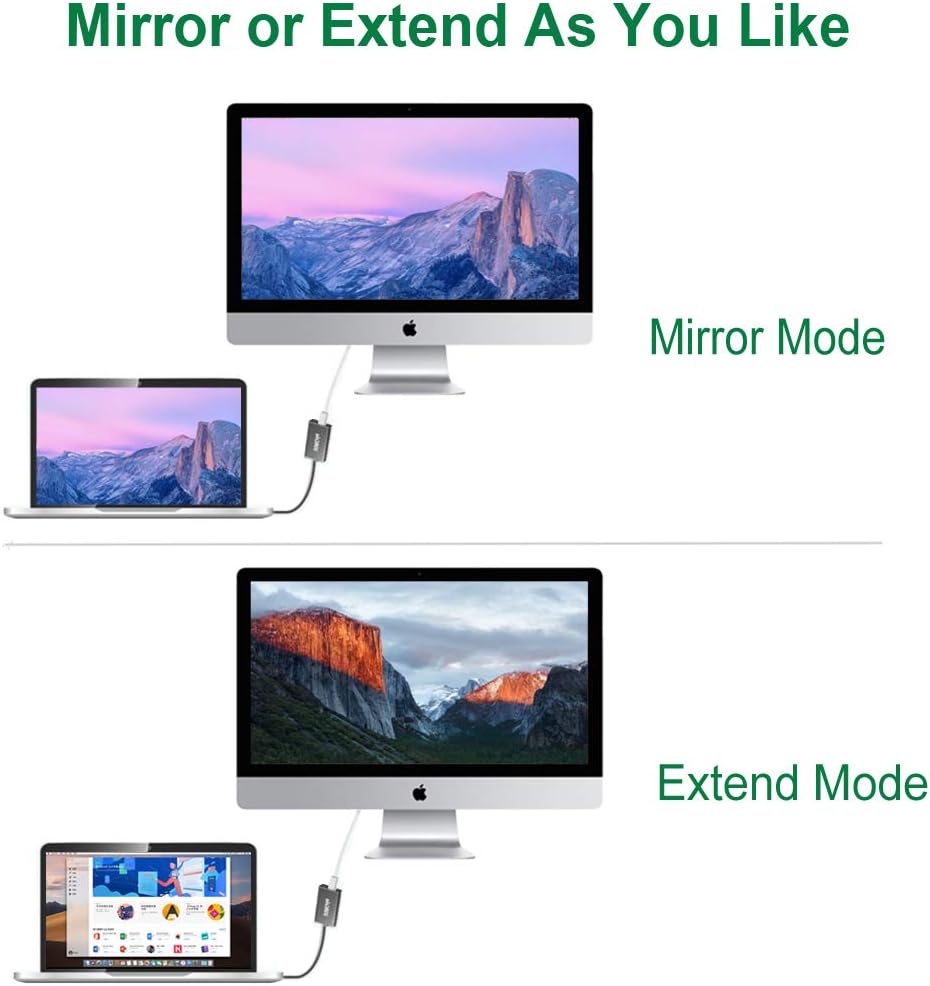 Adaptador USB-C a Mini DisplayPort, USB tipo C (Thunderbolt 3) a Mini DP 4K adaptador de cable para MacBook Pro, iMaciMac Pro, pantalla LED de cine