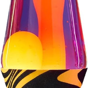 Lava Lámpara – 14.5″ Groovy Gradient Flocado Base – La Luz de Movimiento Original – Cera Amarilla y Líquido Púrpura – Artículo 2015 Lava Lámpara – 14.5″ Groovy Gradient Flocado Base – La Luz de Movimiento Original – Cera Amarilla y Líquido Púrpura – Artículo 2015