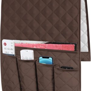 FYY Organizador de reposabrazos para sofá, soporte de control remoto, antideslizante, color marrón, para sillón reclinable con 5 bolsillos para FYY Organizador de reposabrazos para sofá, soporte de control remoto, antideslizante, color marrón, para sillón reclinable con 5 bolsillos para