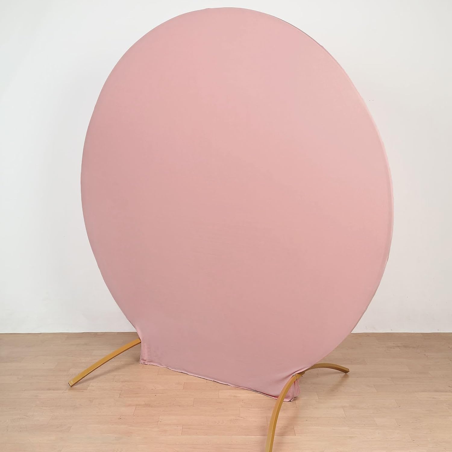 Efavormart – Cubierta de fondo redonda de elastano para arco de boda, 7.5 pies, color rosa polvoriento, mate, ajuste personalizado, cubierta de arco