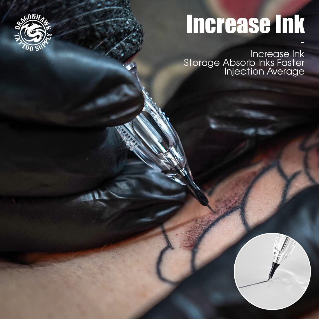 Extreme Tattoo – Cartuchos de tinta para tatuajes con agujas desechables Dragonhawk