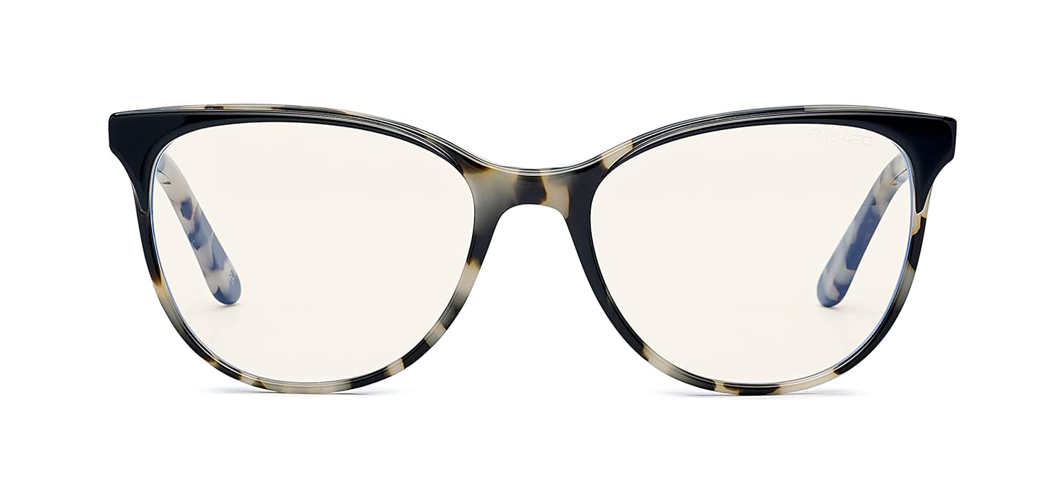 Bollé Seguridad – LYON, Gafas de seguridad con bloqueo de luz azul, Acetato Light Tortoise, lentes de PC Plano