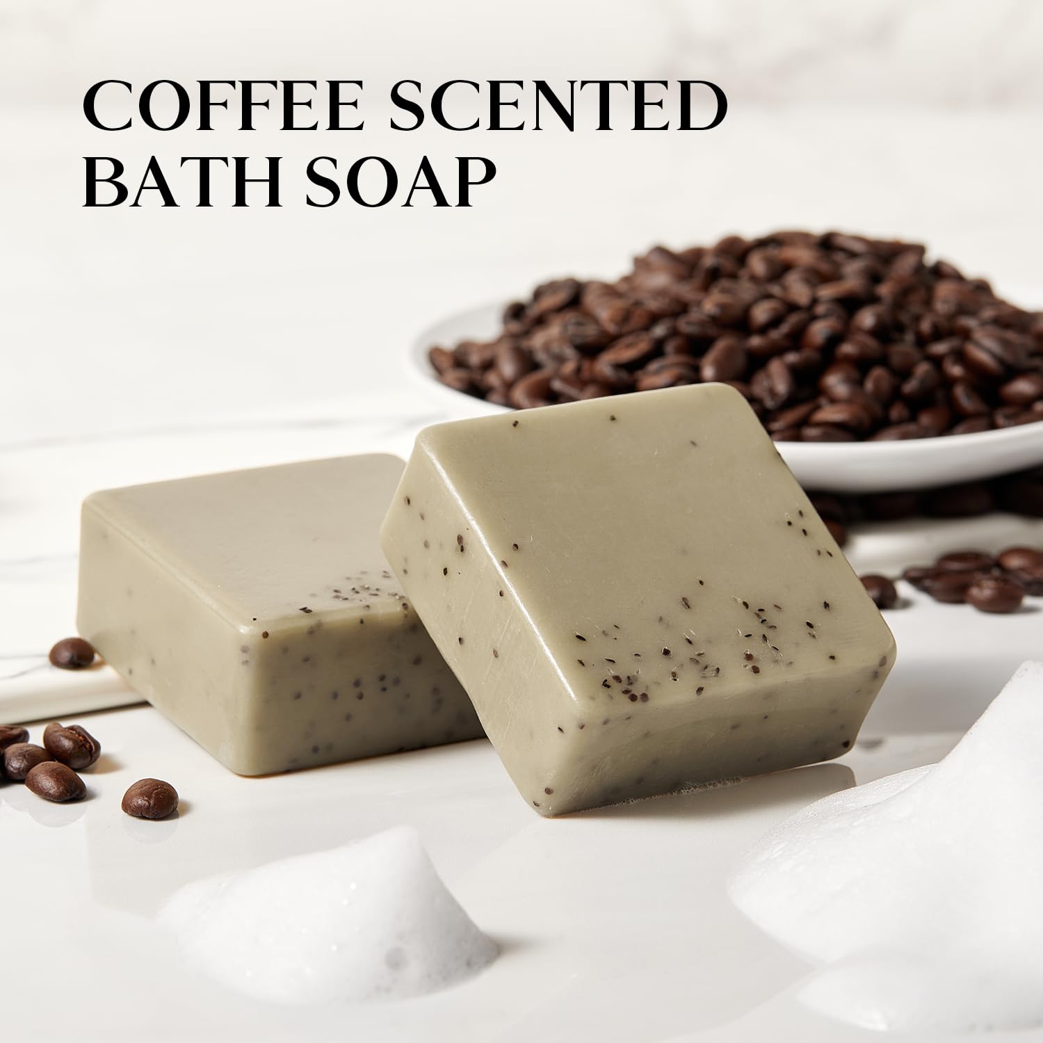 Jabón de barra natural para hombre, paquete de 3 unidades, jabón hidratante hecho de aceites naturales, viene con protector de jabón, sin productos