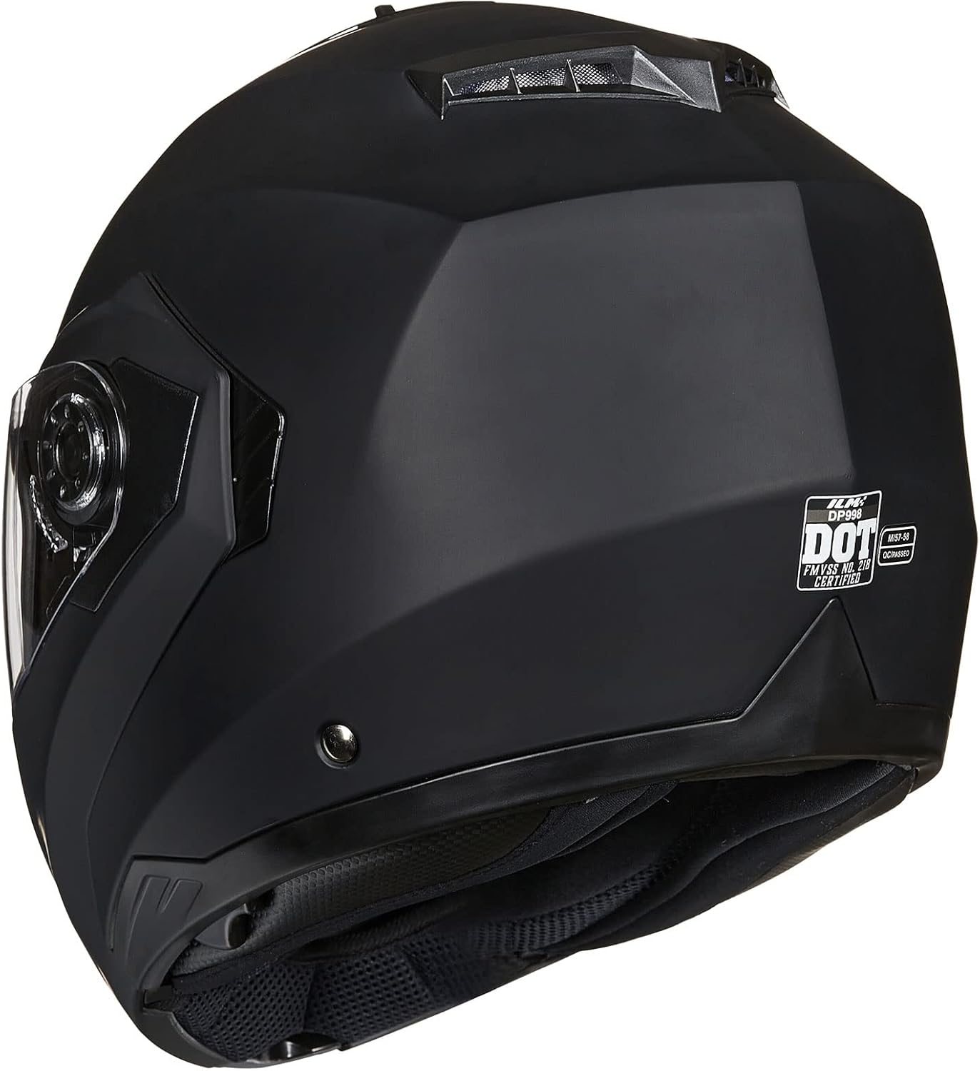 ILM Cascos de motocicleta para adultos con doble visera ampliada ventilaciones modulares de cara completa Cascos para motos hombres mujeres DOT