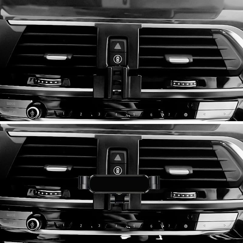 Soporte para teléfono de automóvil, compatible con BMW X3 X4 G01 G02 2018-2021, material de plástico y aleación de aluminio, teléfonos inteligentes