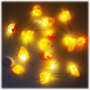 Cadena de luz de sal del Himalaya, luz nocturna intermitente rosa, longitud 60 pulgadas, 15 luces, cadena de luz de sal, batería de botón Cadena de luz de sal del Himalaya, luz nocturna intermitente rosa, longitud 60 pulgadas, 15 luces, cadena de luz de sal, batería de botón