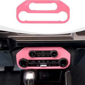 Cubierta para panel de interruptor de aire acondicionado, consola central AC, ajuste de botón compatible con accesorios interiores Ford Bronco Cubierta para panel de interruptor de aire acondicionado, consola central AC, ajuste de botón compatible con accesorios interiores Ford Bronco