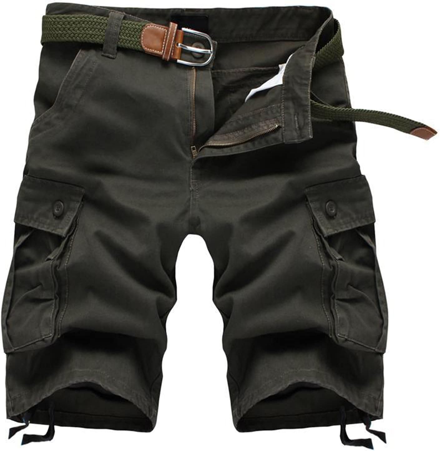 Men Cargo Shorts Classic Fit Lightweight Ripstop Pants Tactical Outdoor Work Short Trousers with Multi Pocket