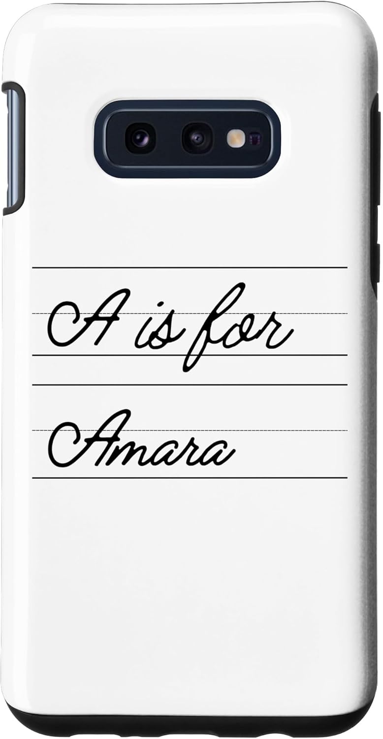 Galaxy S10e Personalized A is for Amara Name Student Kindergarten Girl Case