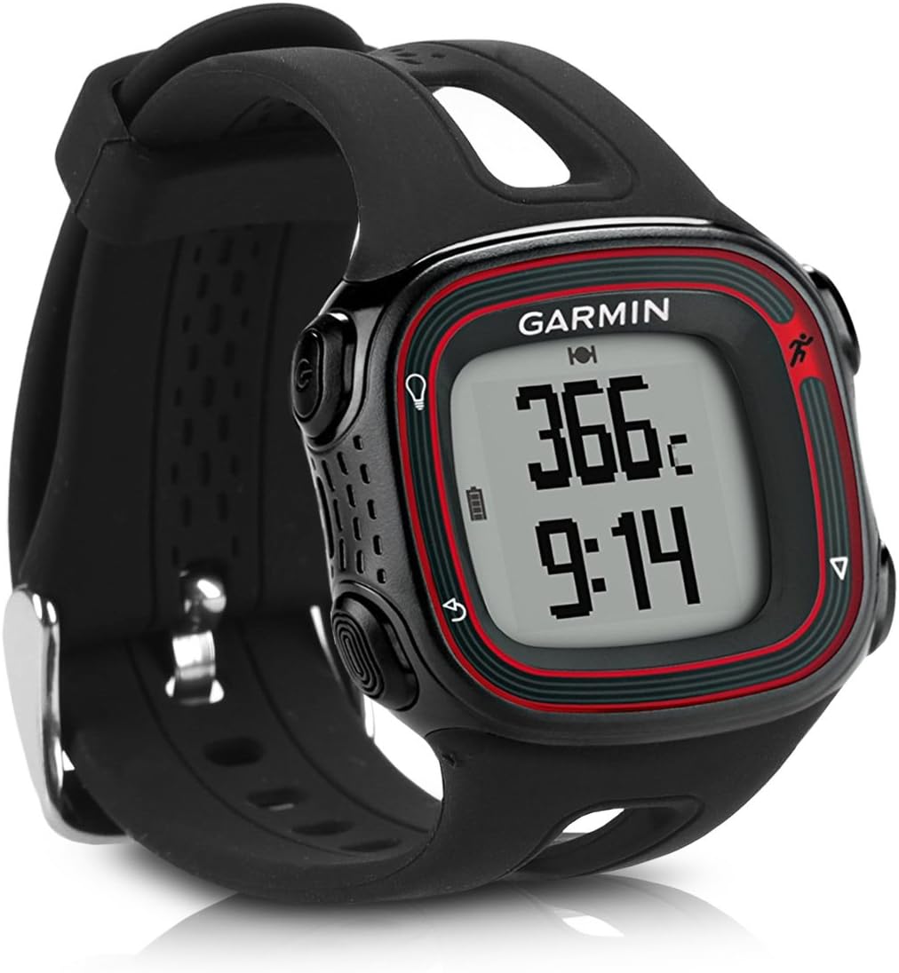 kwmobile Correa compatible con Garmin Forerunner 1015 (modelo de talla L) – Correa de silicona de repuesto – Negro