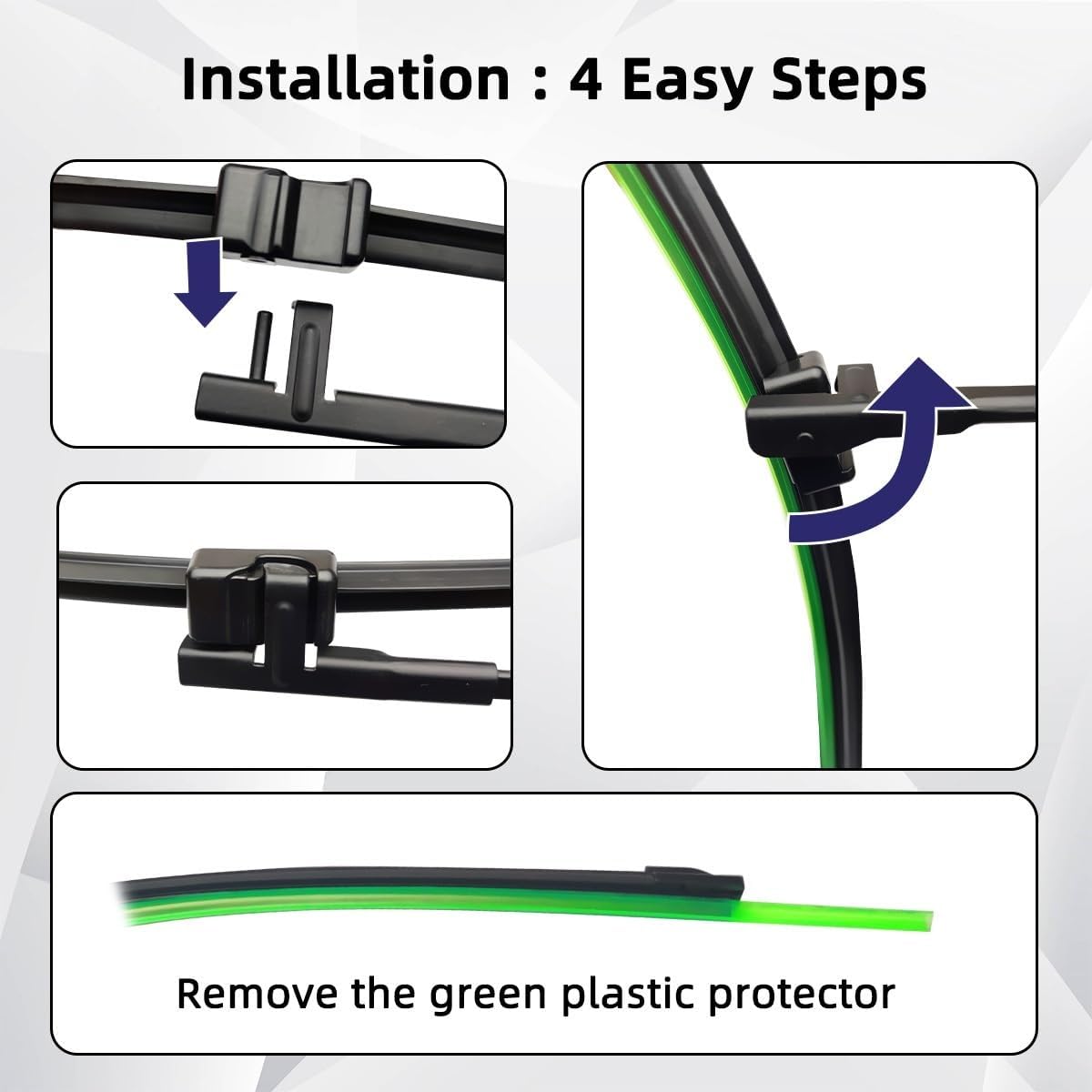 Limpiaparabrisas de automóvil compatible con Renault Modus Grand Modus 2005-2013, accesorios para ventana delantera, 28 + 26 pulgadas R (color
