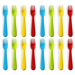 Plaskidy tenedores de plástico para niños, juego de 16 tenedores para niños sin BPA, apto para lavavajillas y utensilios para niños, juego de Plaskidy tenedores de plástico para niños, juego de 16 tenedores para niños sin BPA, apto para lavavajillas y utensilios para niños, juego de
