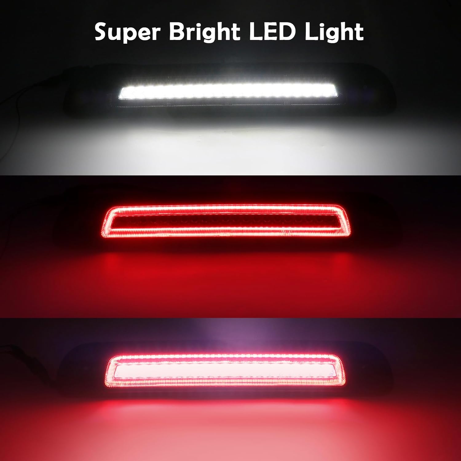Tercera luz de freno LED compatible con Tundra 2000-2006, luz de freno central trasera de montaje alto, lámpara de carga estroboscópica estilo F1,